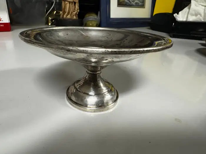 Sterling silver pedestal compote