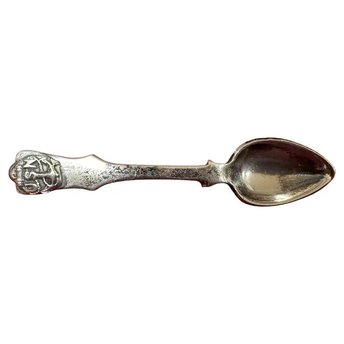 Sterling silver spoon pin brooch