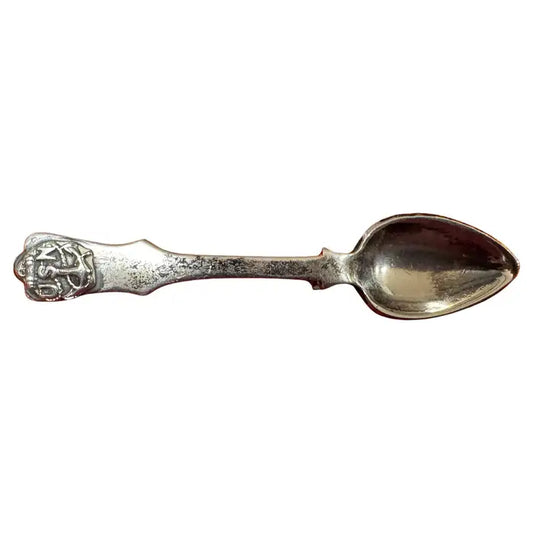 Sterling silver spoon pin brooch