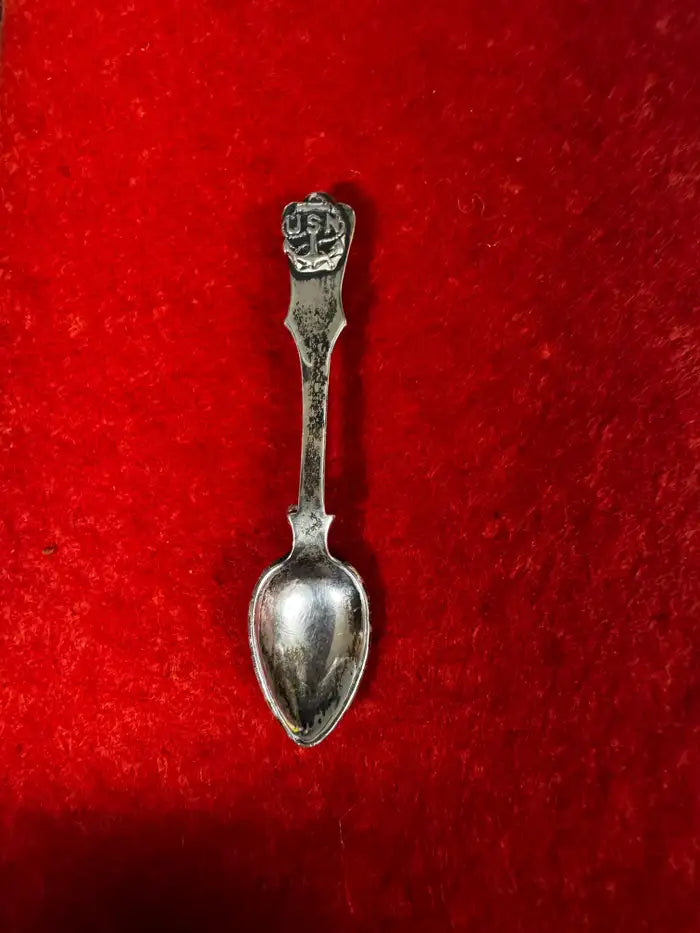 Sterling silver spoon jewelry pin