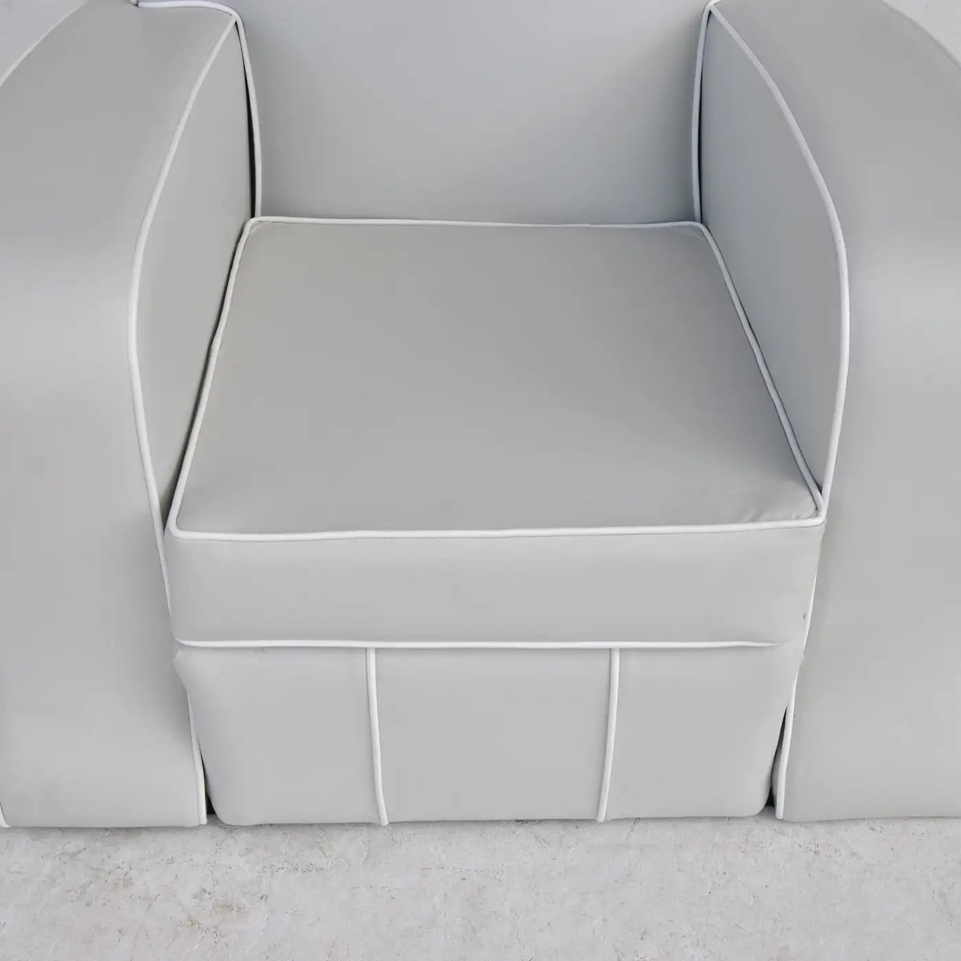 Modernist club chair bold white Deco design