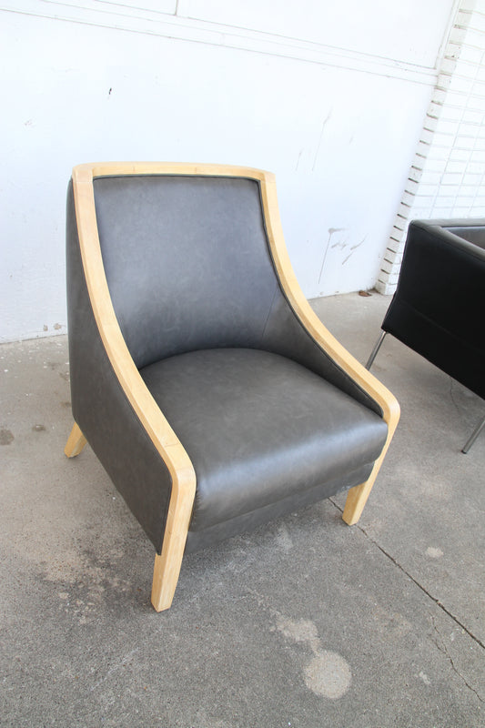 Crate and Barrel style lounge chair front view