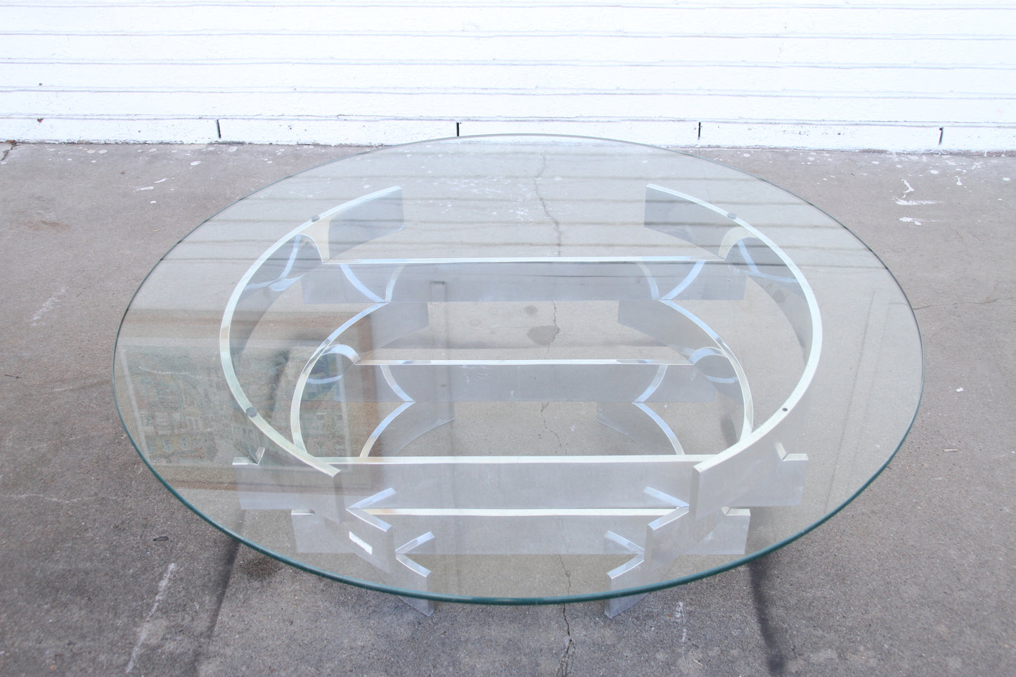 Chrome Base with Glass Coffee Table