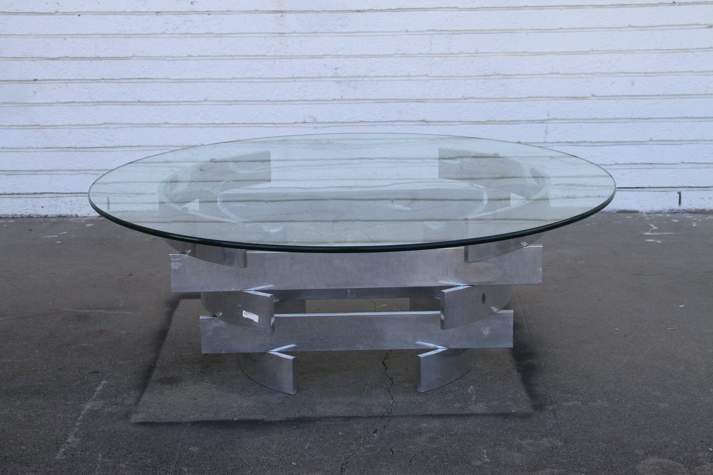 Chrome Base with Glass Coffee Table
