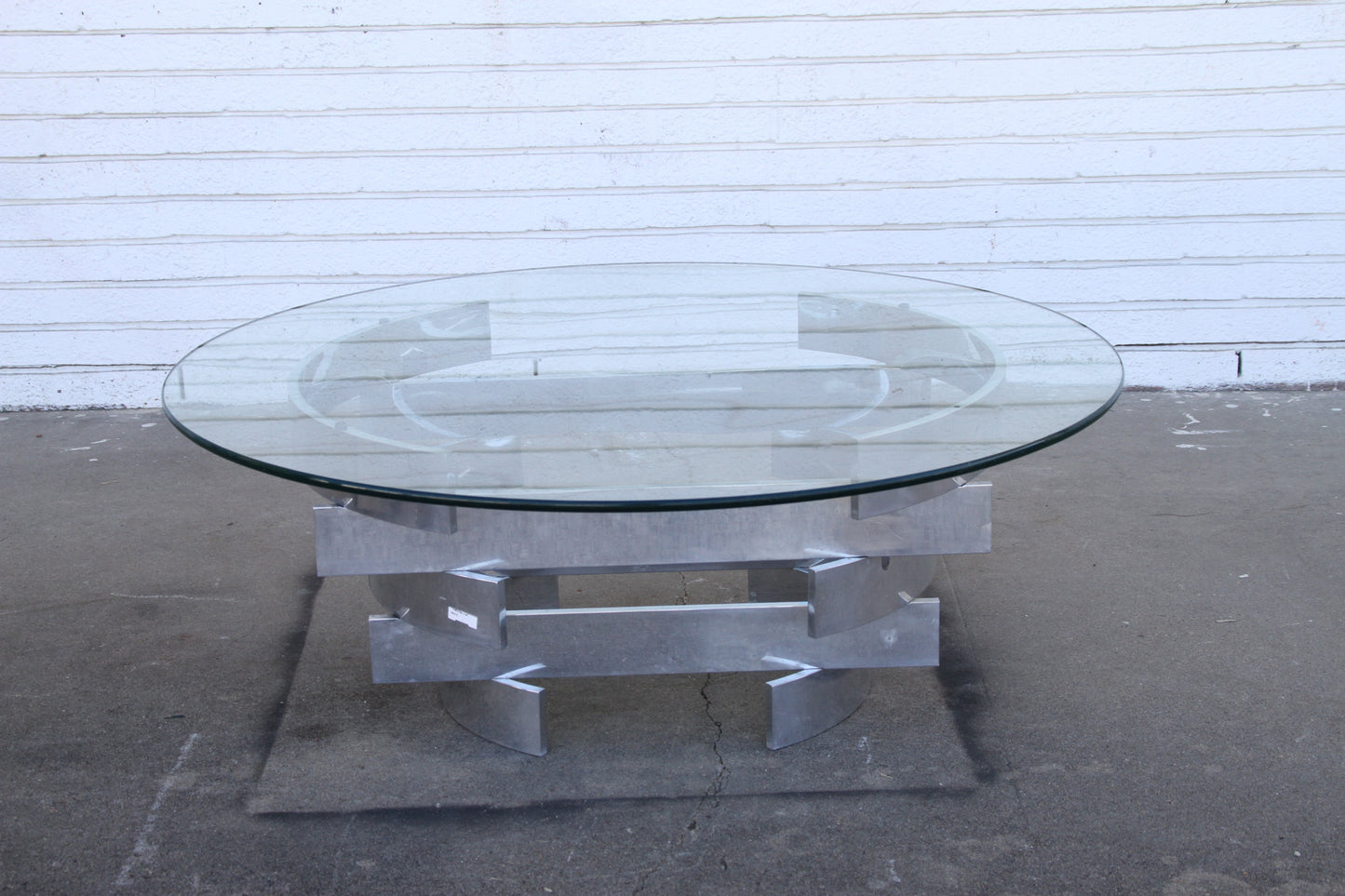 Chrome Base with Glass Coffee Table