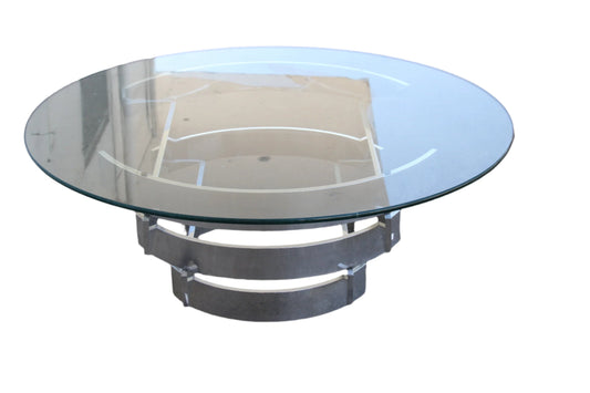 Chrome Base with Glass Coffee Table