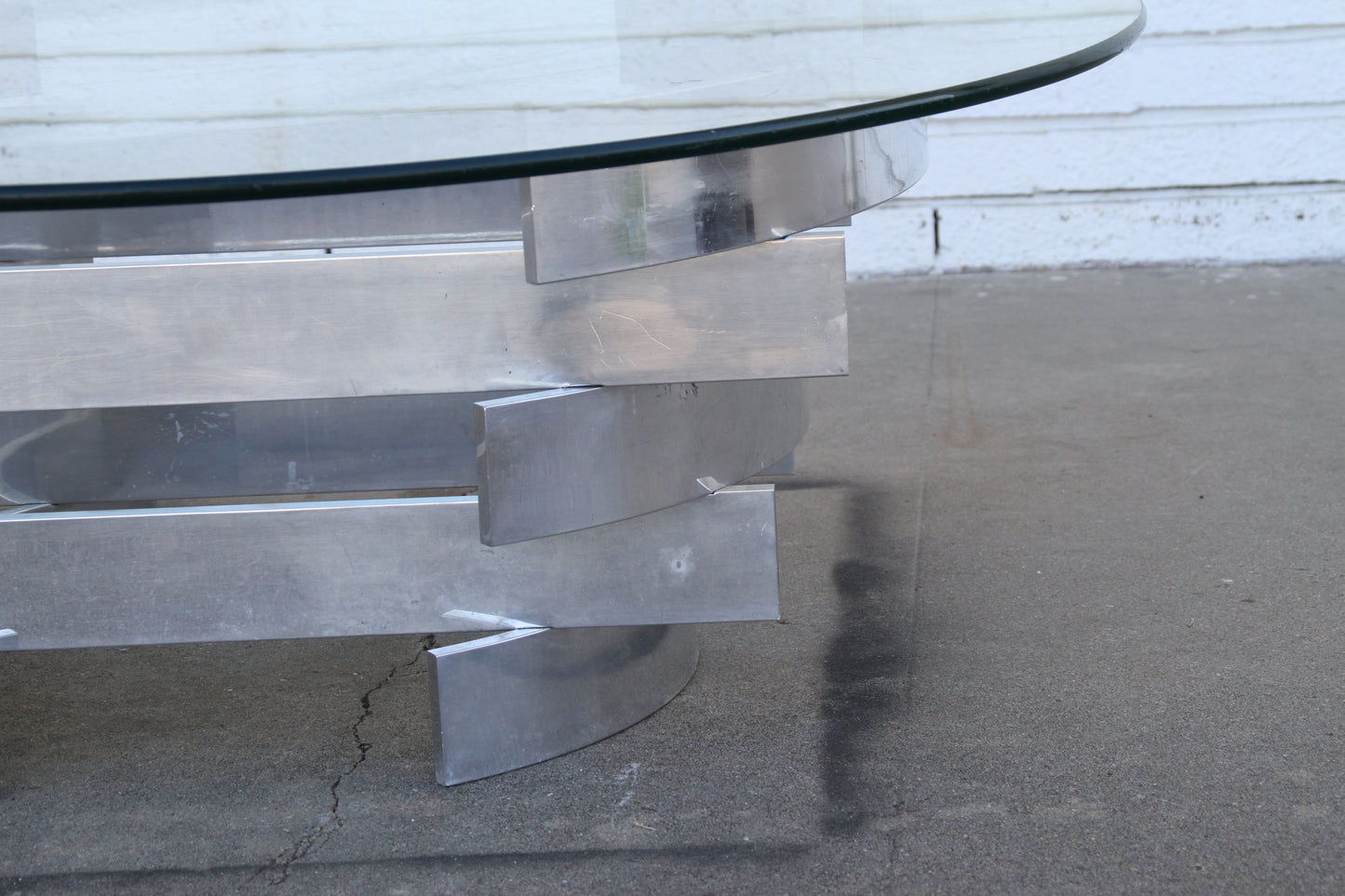 Chrome Base with Glass Coffee Table