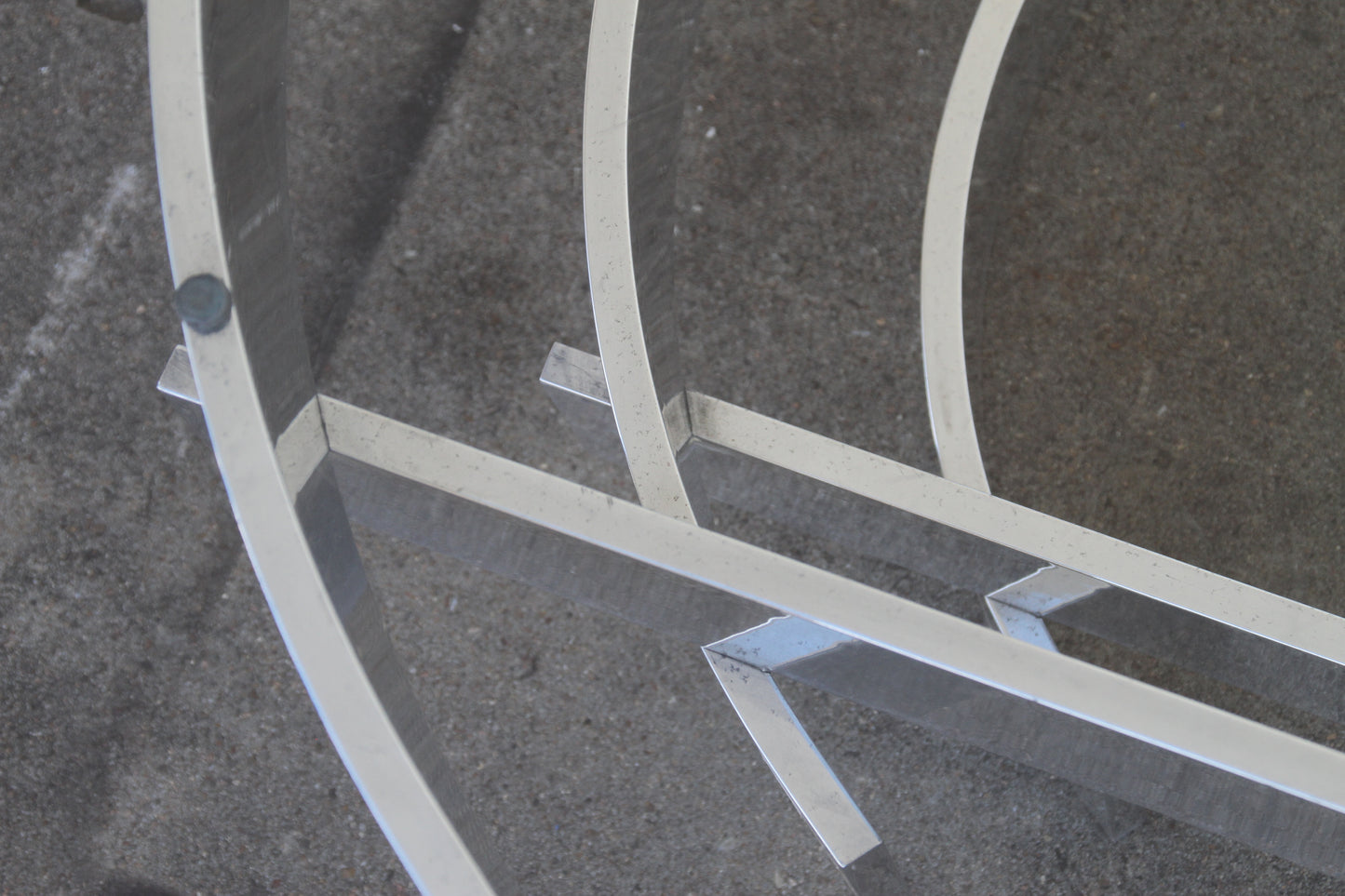 Chrome Base with Glass Coffee Table