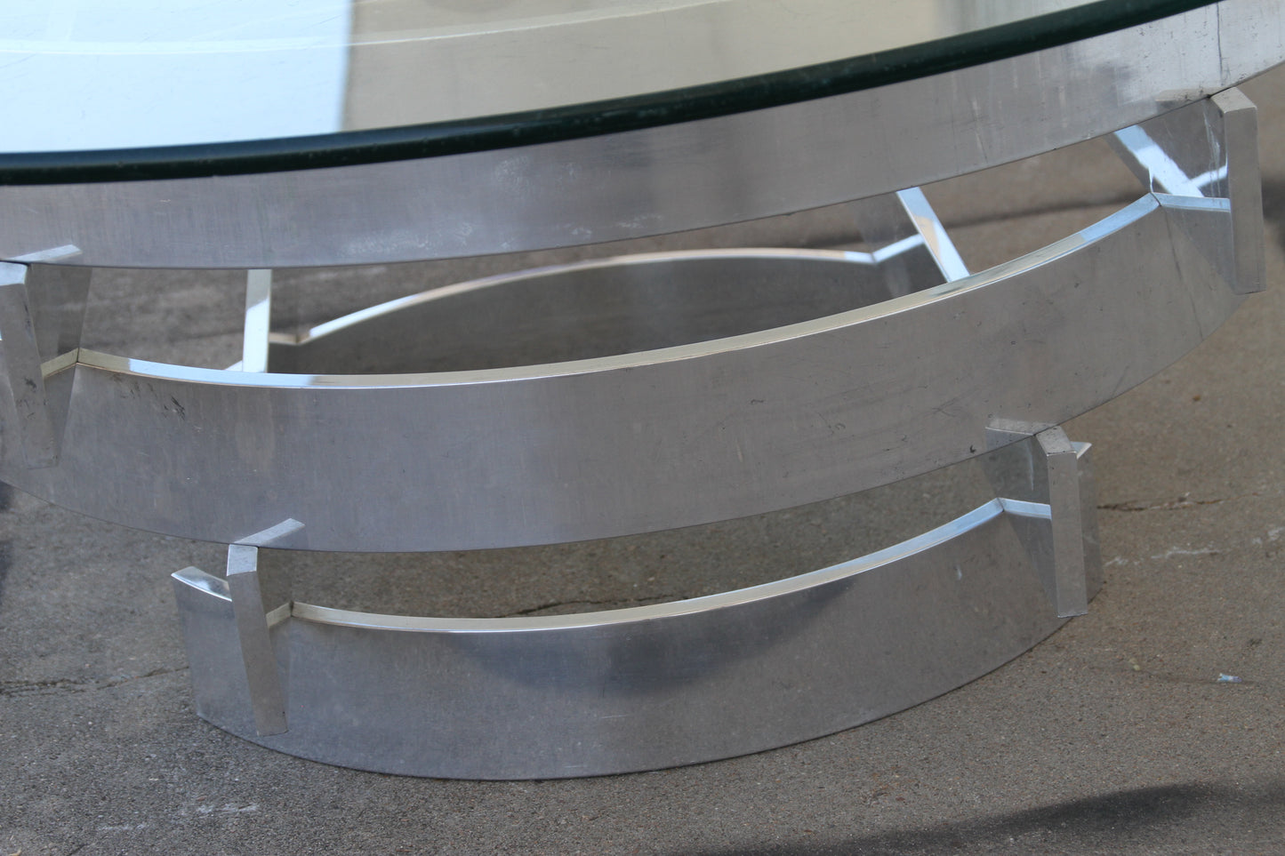 Chrome Base with Glass Coffee Table
