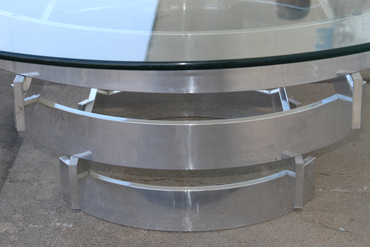Chrome Base with Glass Coffee Table