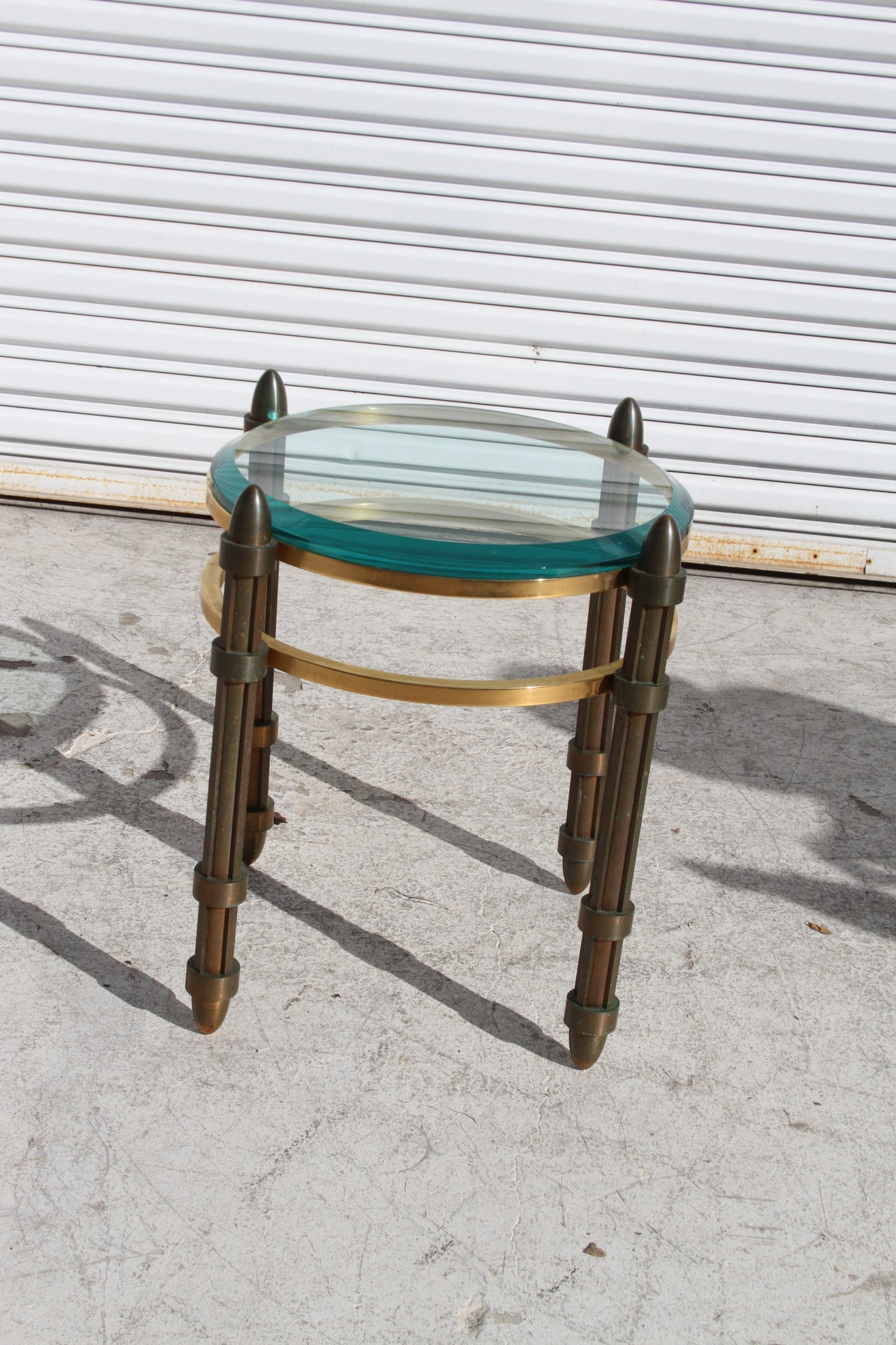 Italian bronze glass table