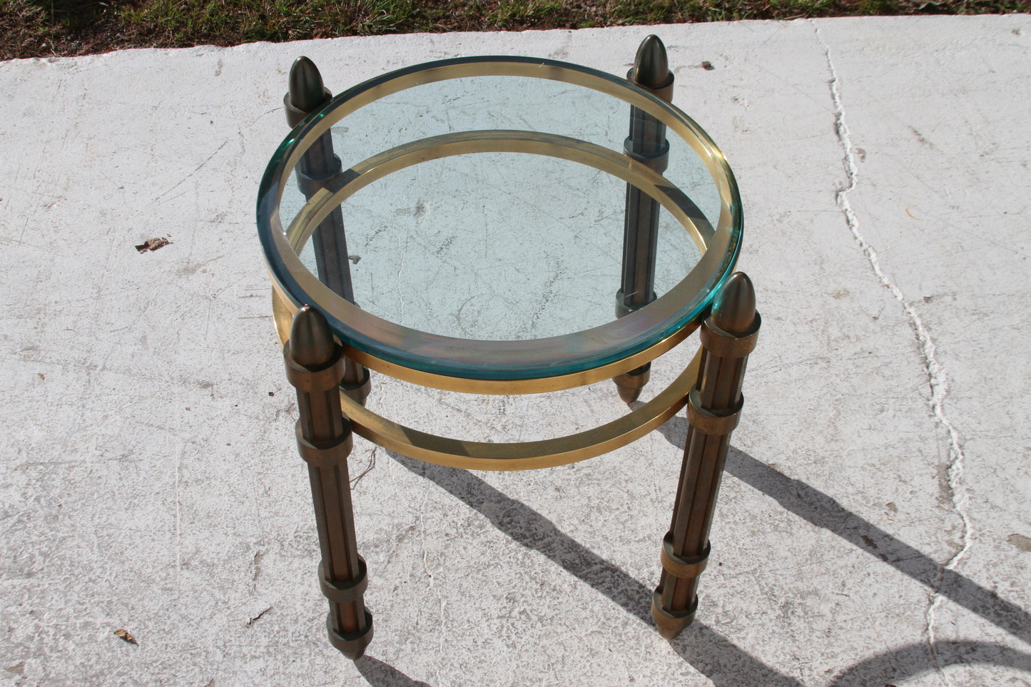 Italian bronze glass table