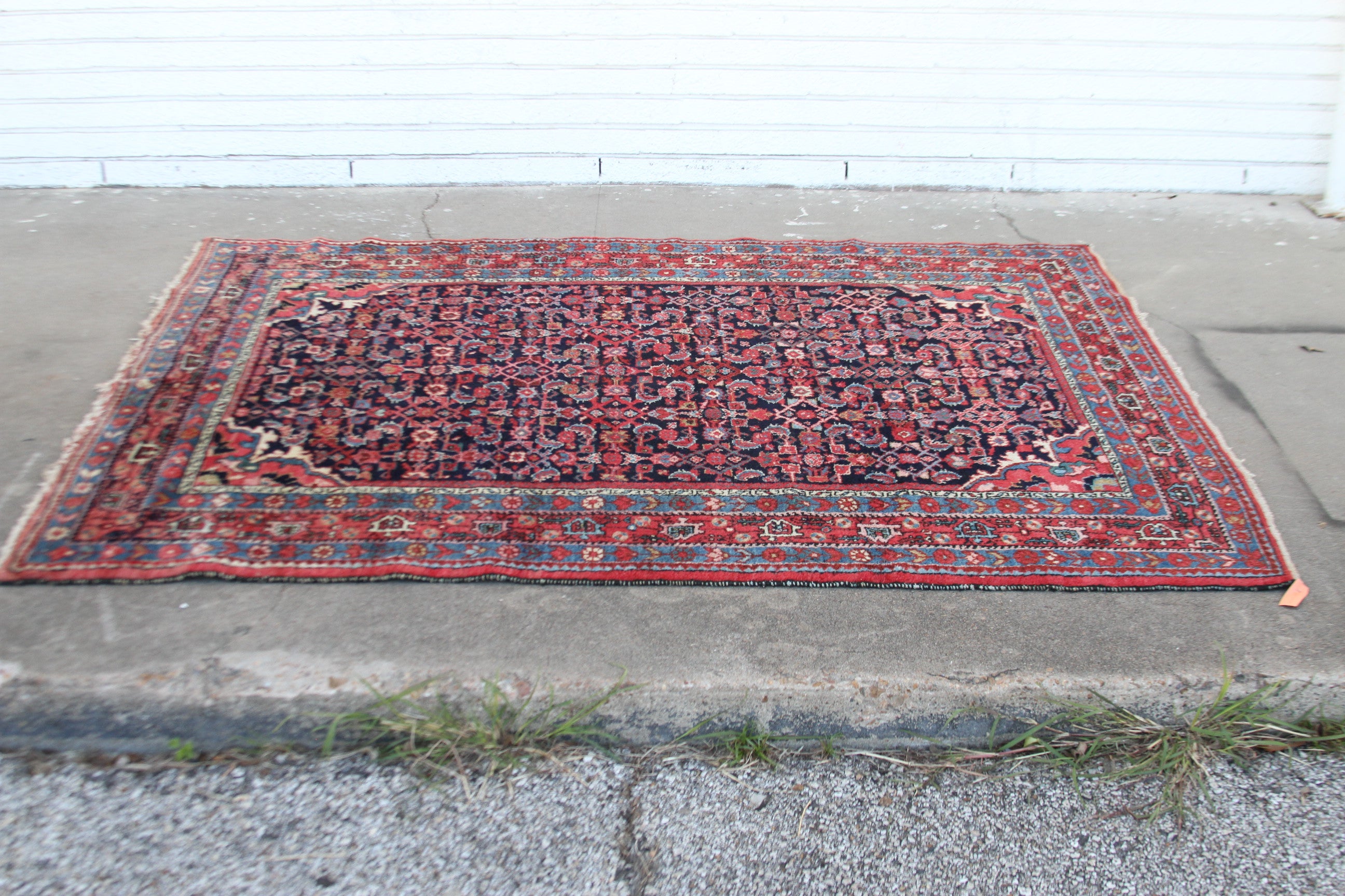 Red Rustic Long Rug Red rug | Metro Retro Furniture