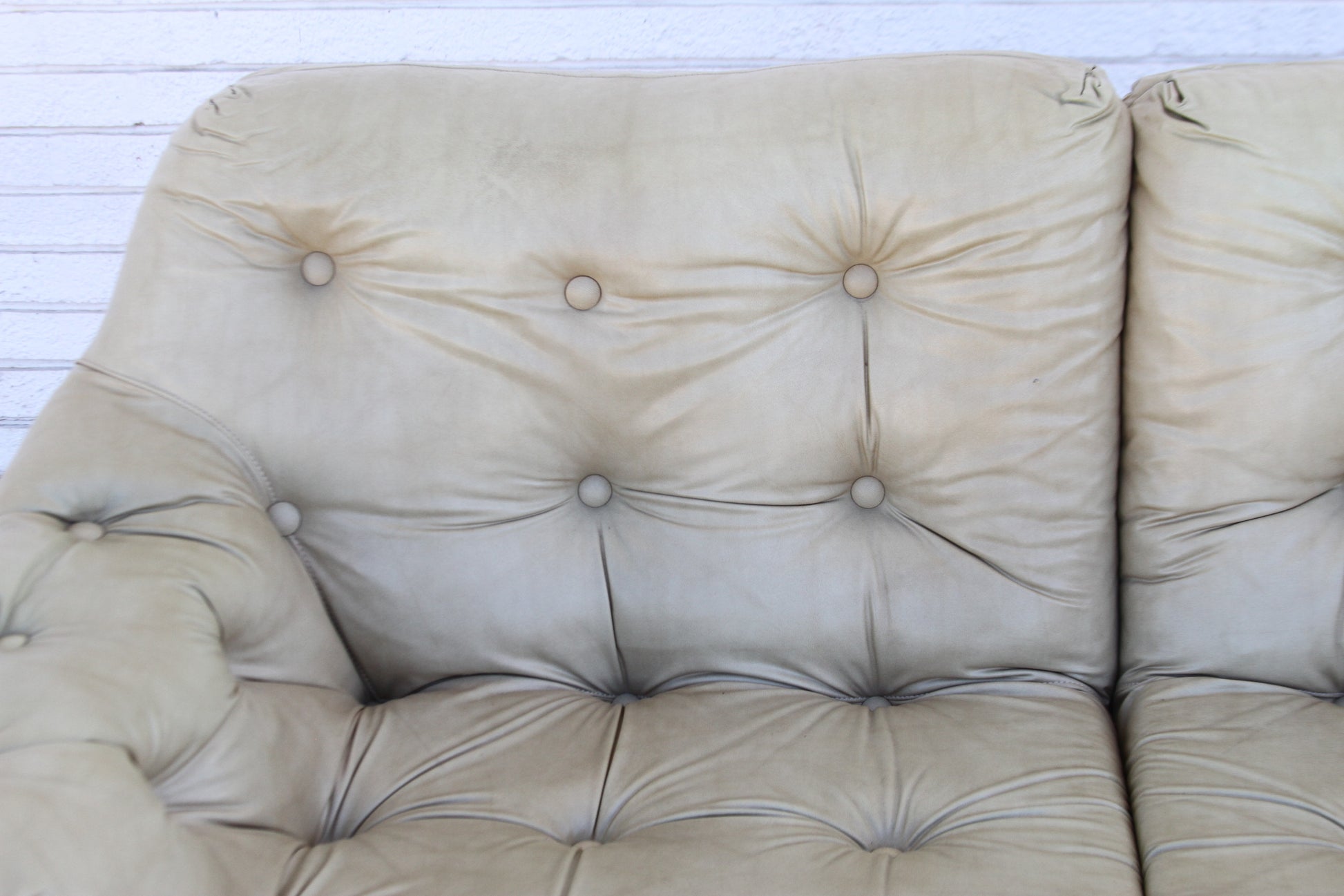 Couches for sale, teak loveseat. Its sleek lines and warm hues make this love seat sofa a true standout among couches for sale.