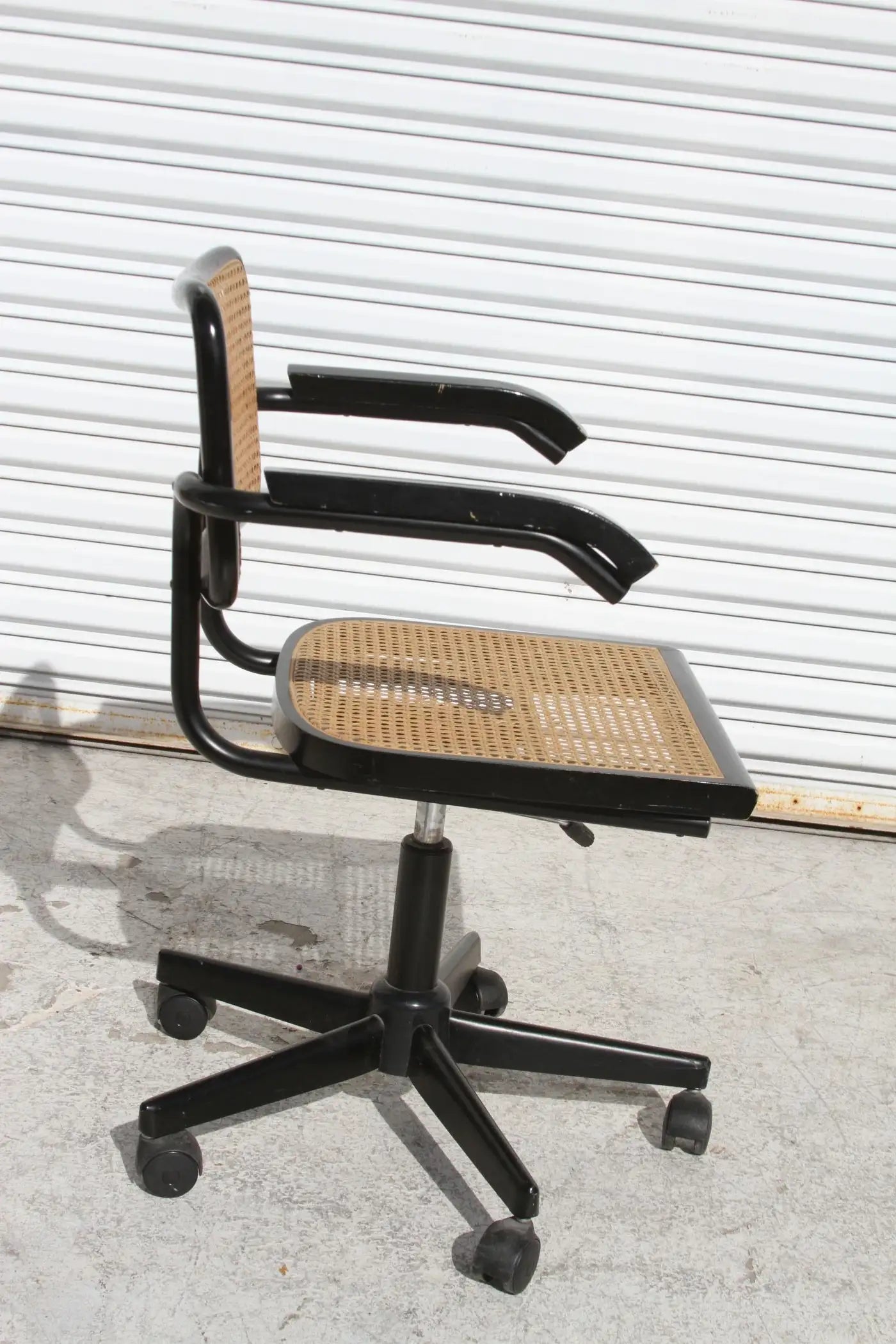 Thonet Style Cane Swivel Office Armchair