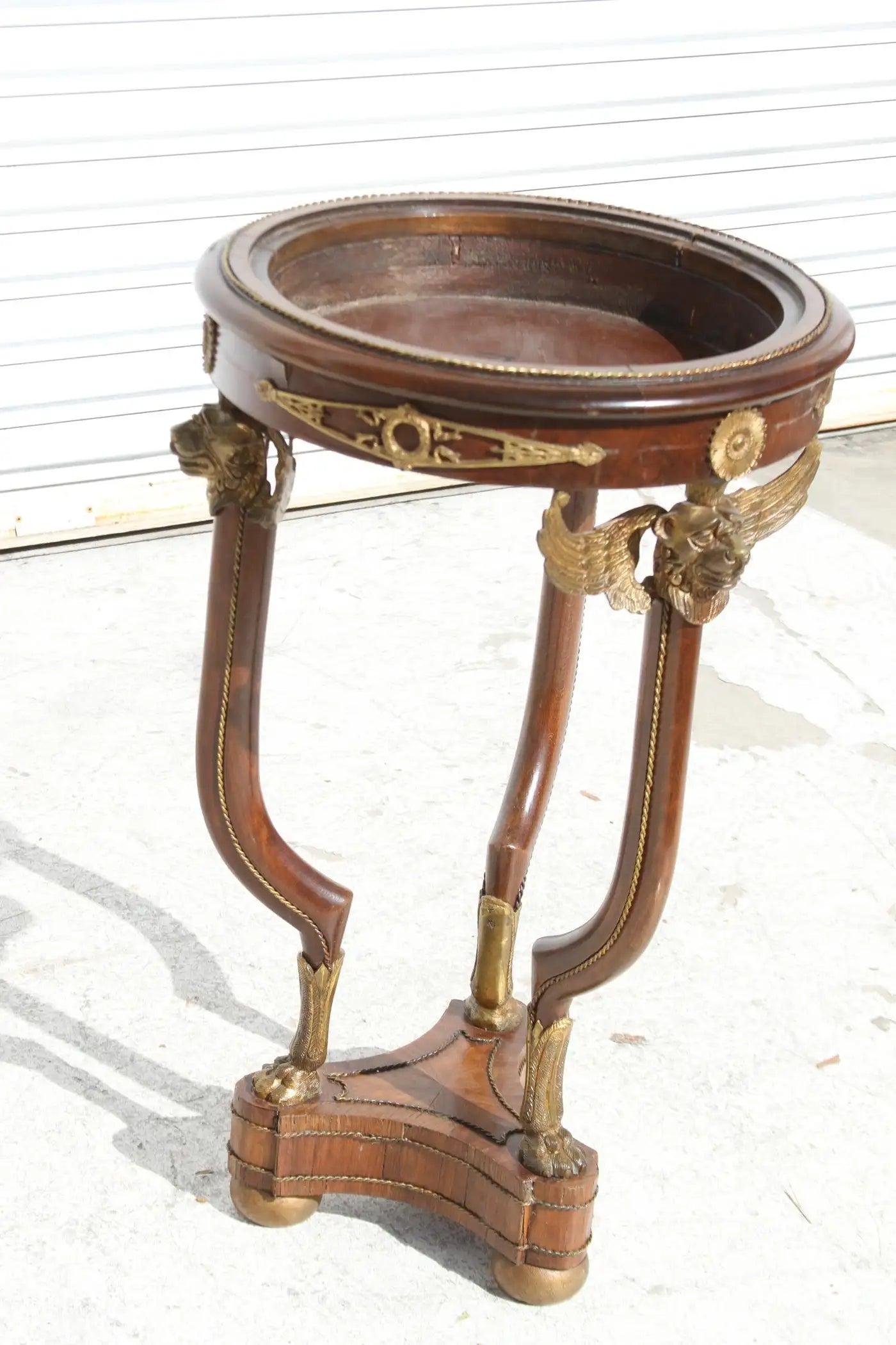 Antique Art Deco pedestal with bronze ormulu base