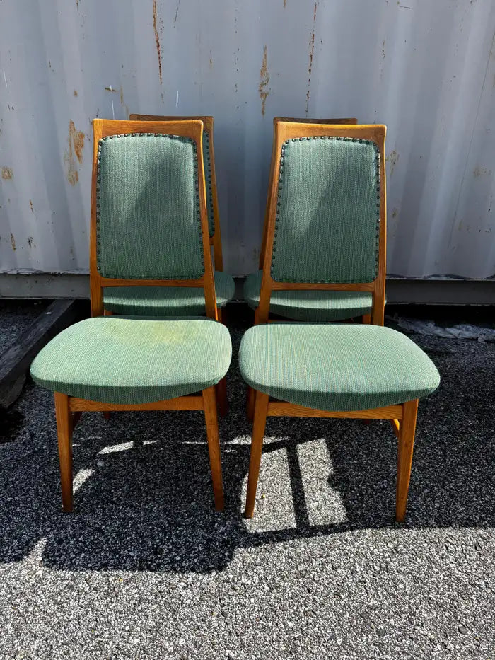 Teak wood dining chairs Scandinavian design