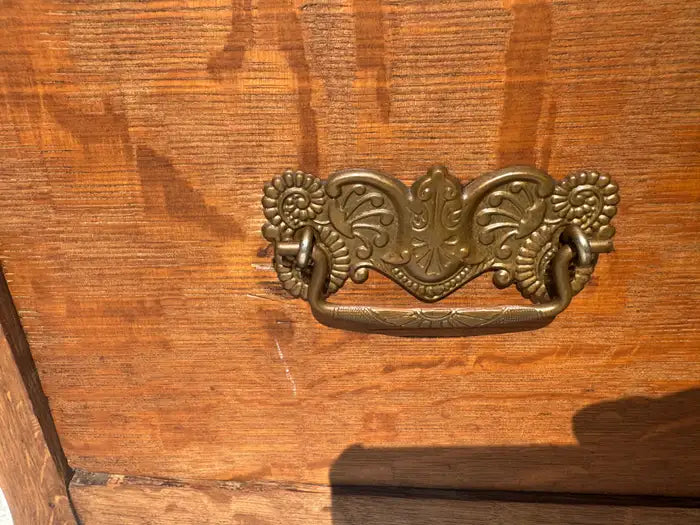 antique oak buffet carved panel doors