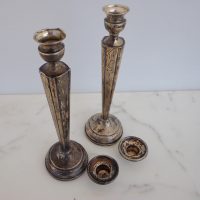 Classic vintage sterling silver candlestick centerpiece