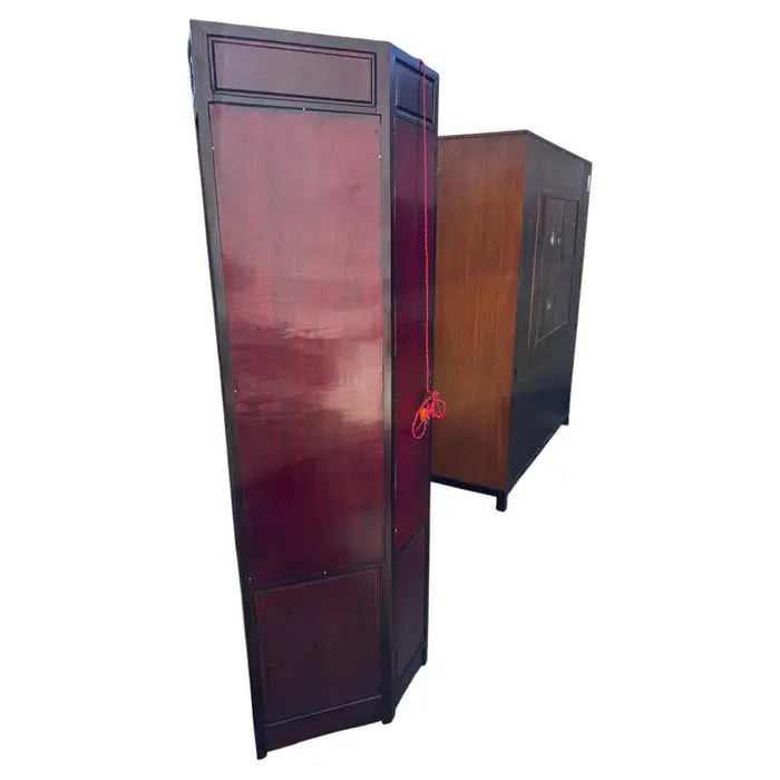 Lighted rosewood china display cabinet