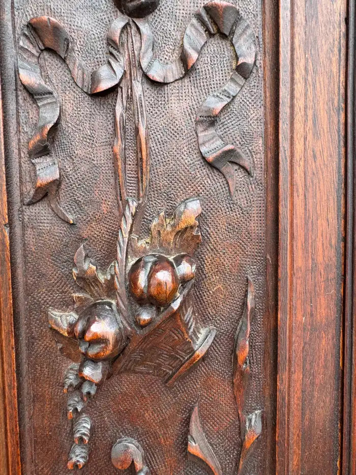 hand carved walnut sideboard european antique