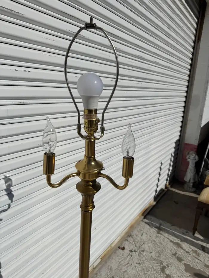 Traditional brass floor lamp statement piece