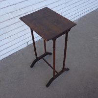 Elegant vintage phone stand with dark finish