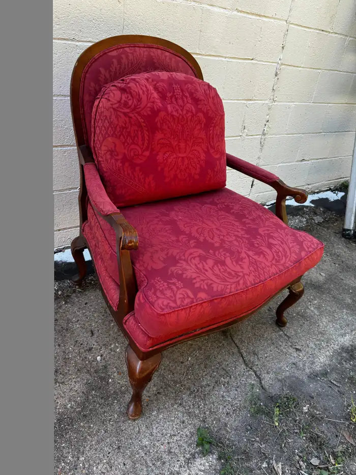 Traditional upholstered armchair