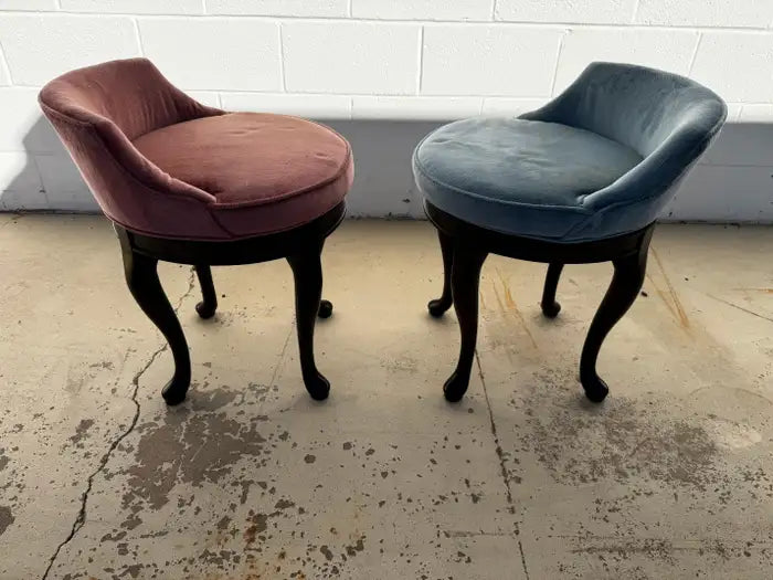 Queen Anne inspired swivel accent stool