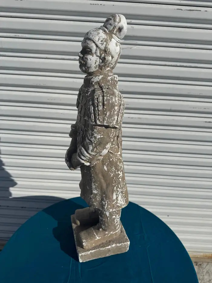 cast stone warrior sculpture asian garden statue figure