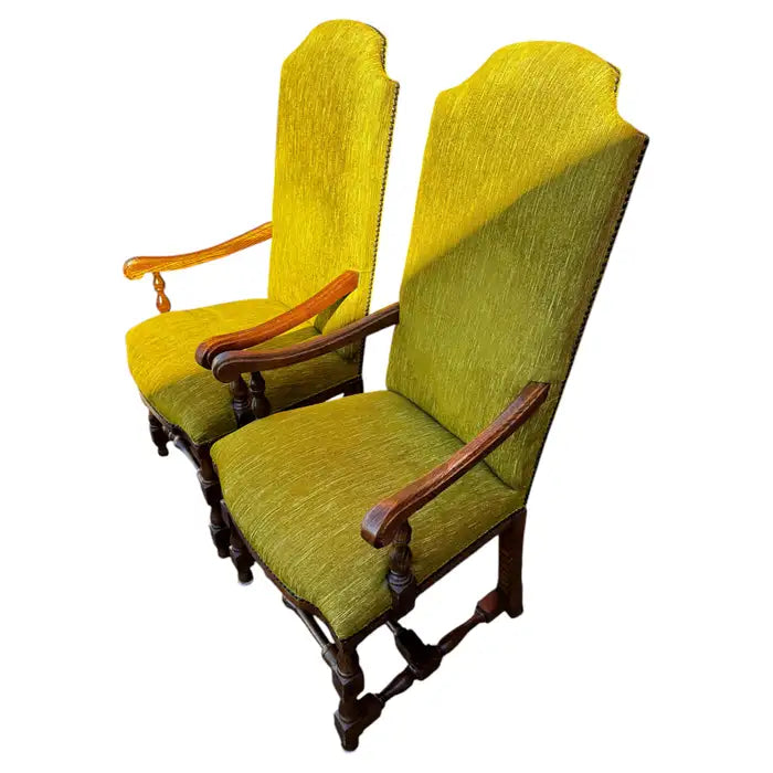 William and Mary period oak seating