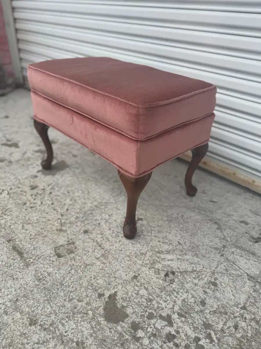 Upholstered Footstool Fabric Texture Detail