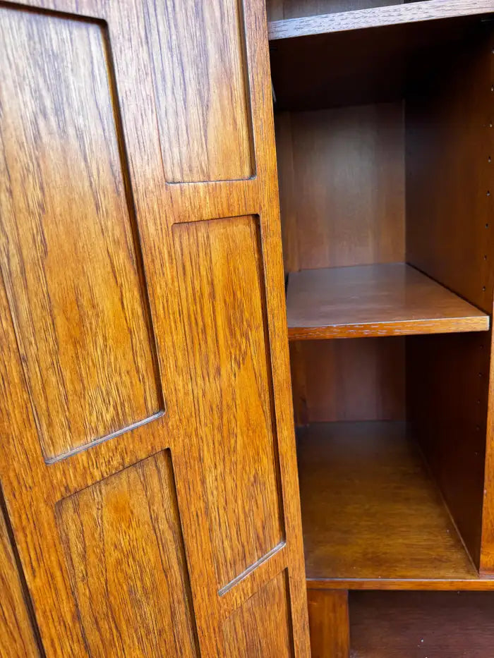 Bi-fold door wooden armoire furniture