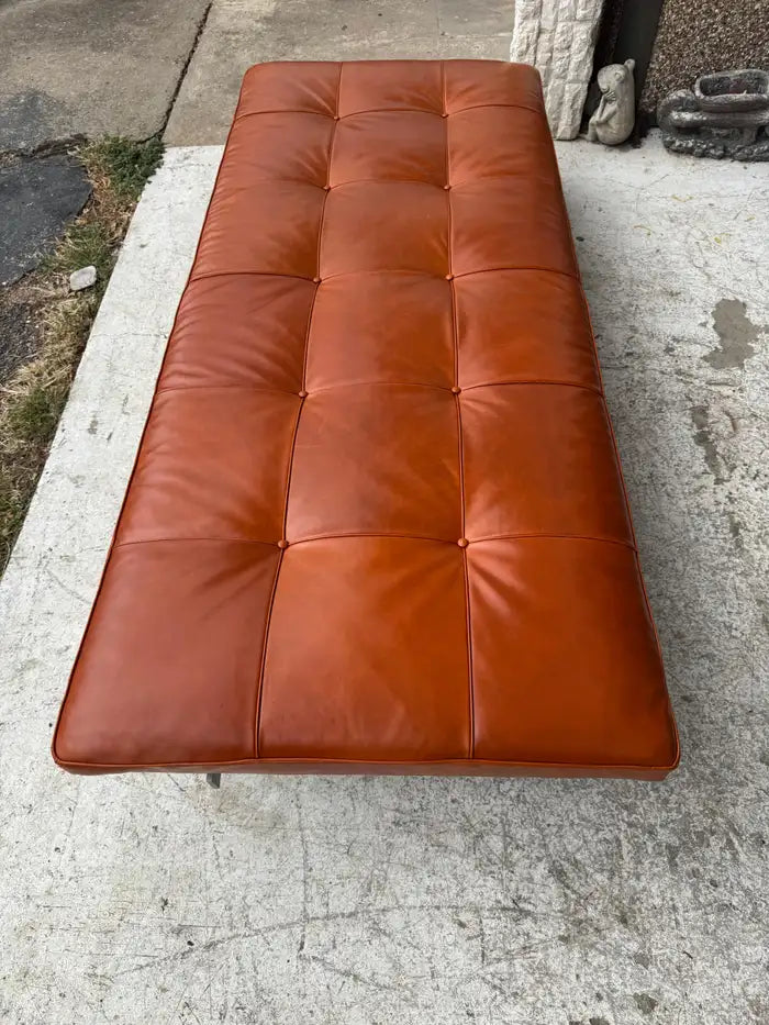 Mid century modern leather daybed