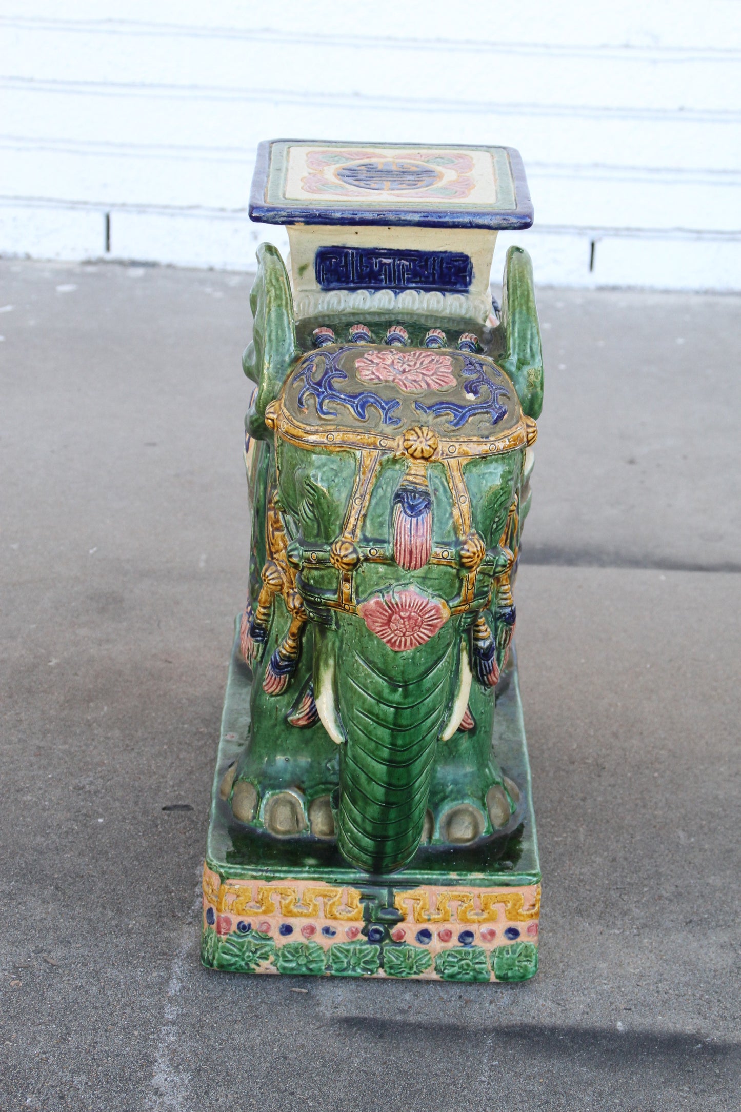 Vintage Satsuma ceramic garden seat