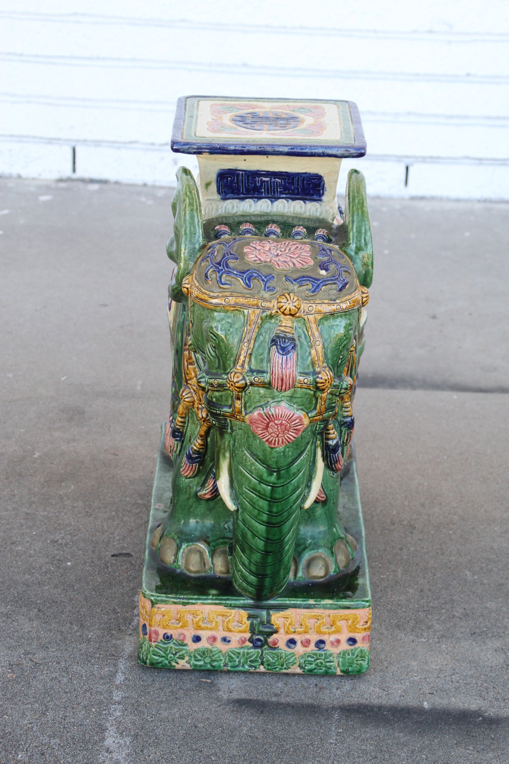 Vintage Satsuma ceramic garden seat
