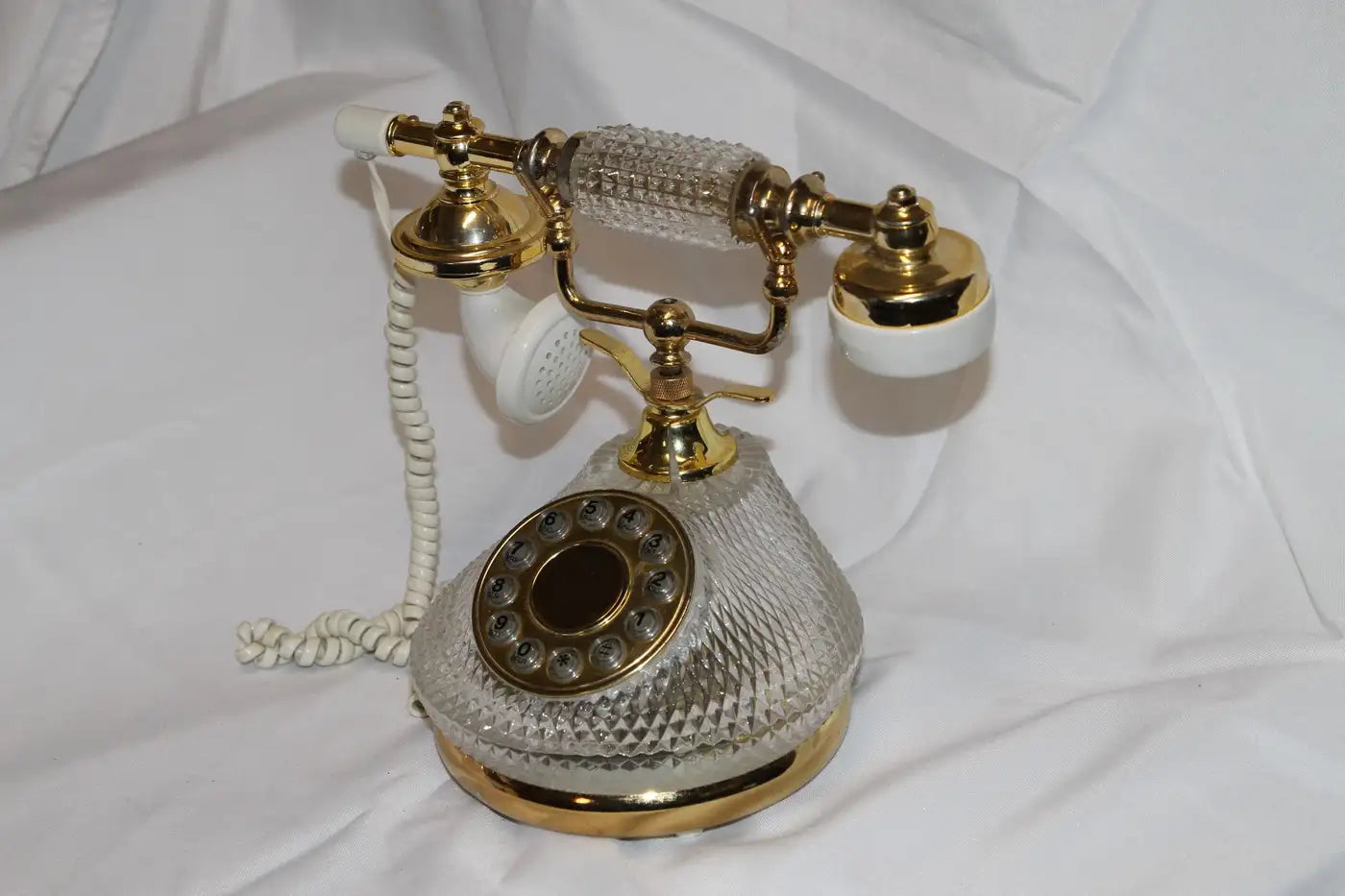 Vintage French Crystal Telephone