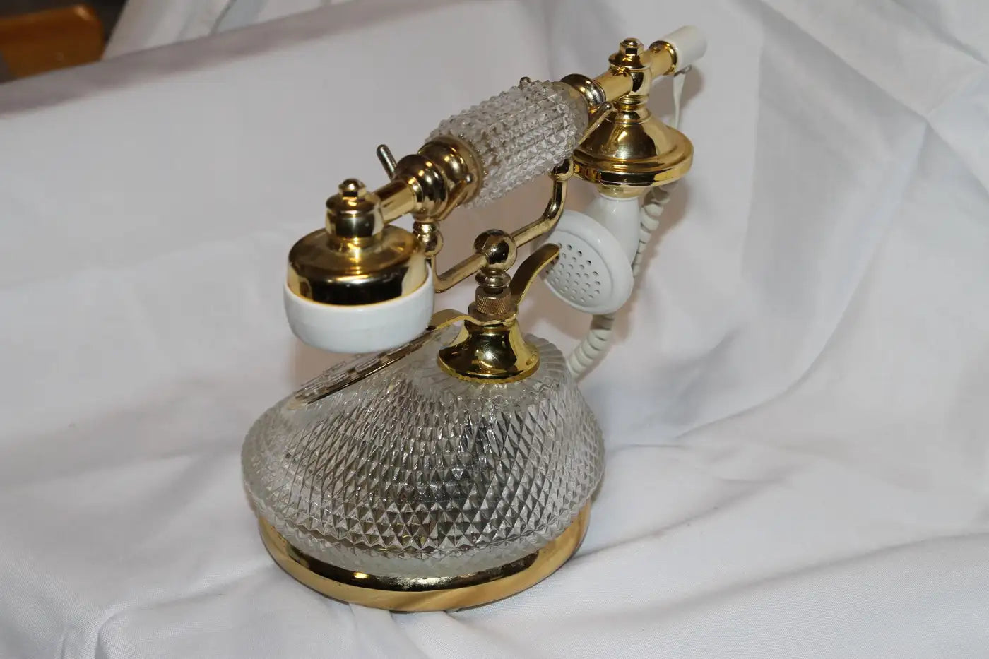 Vintage French Crystal Telephone