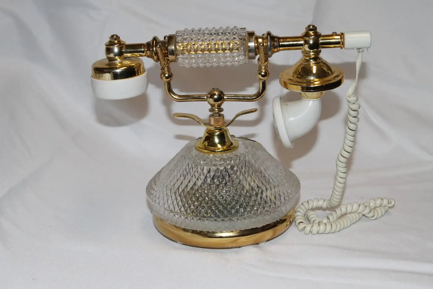 Vintage French Crystal Telephone