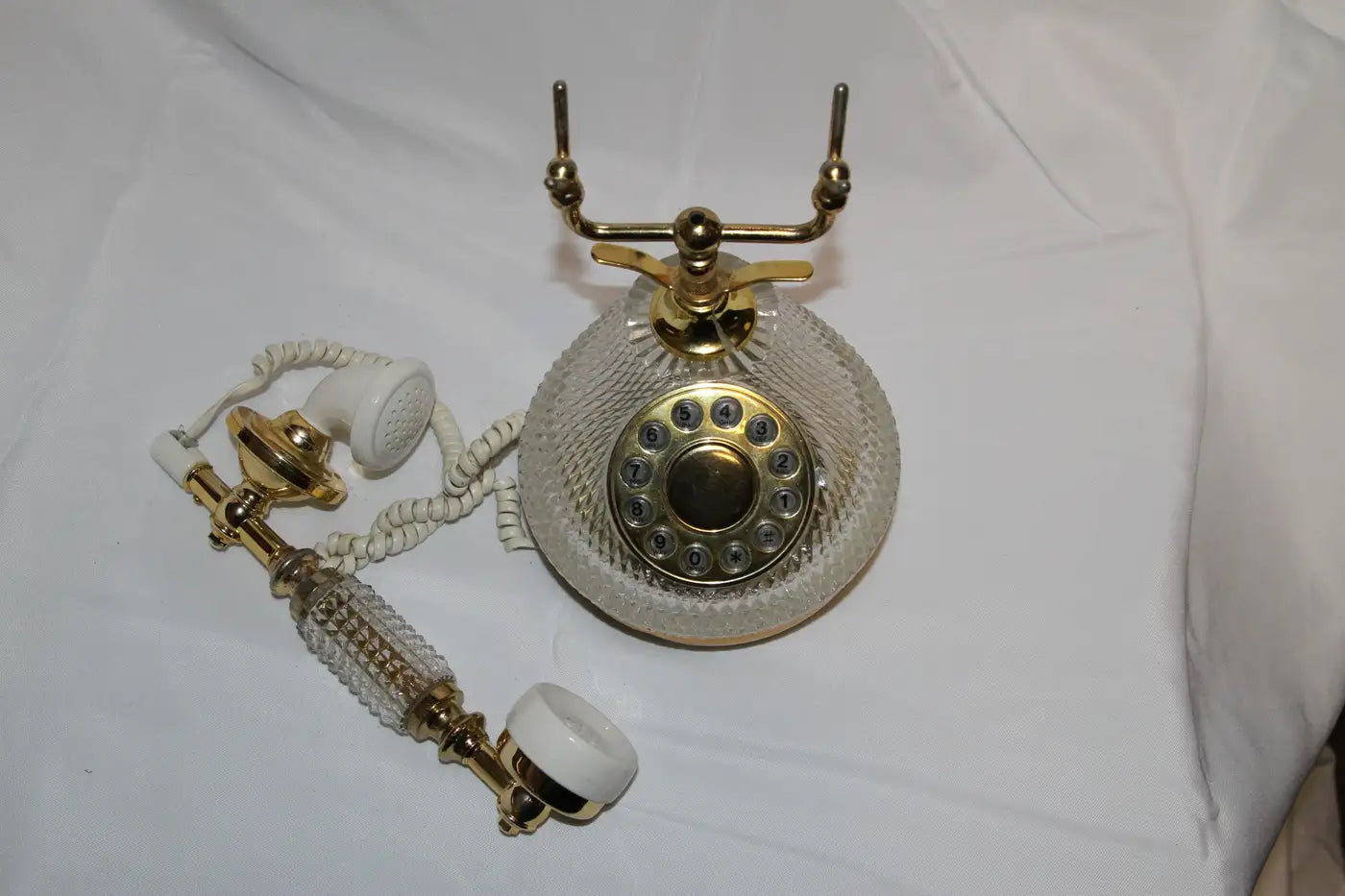 Vintage French Crystal Telephone