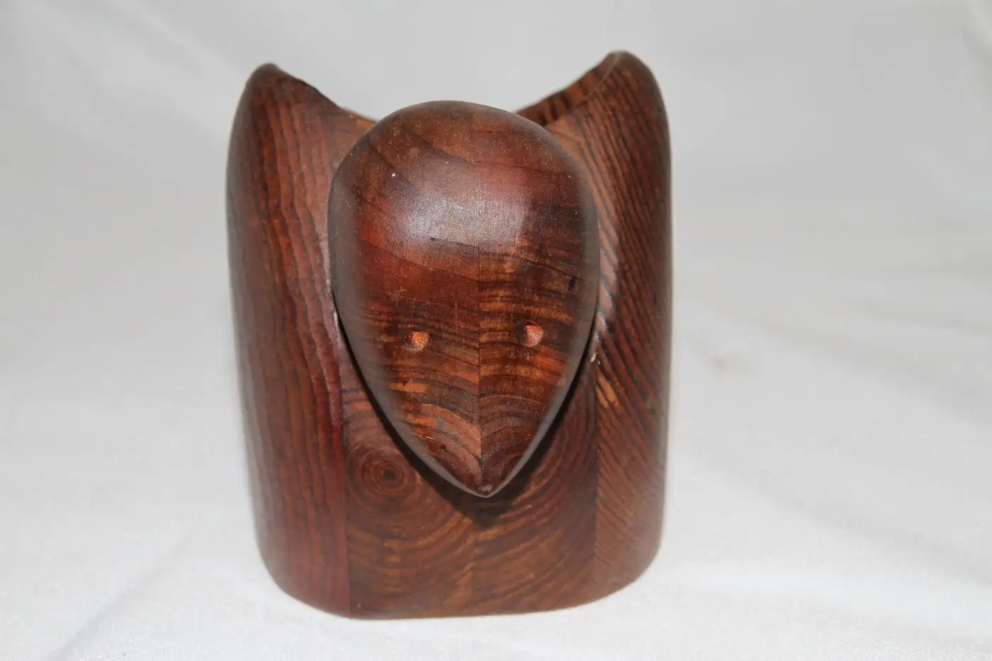 Deborah Bump swan pencil holder on wooden desk