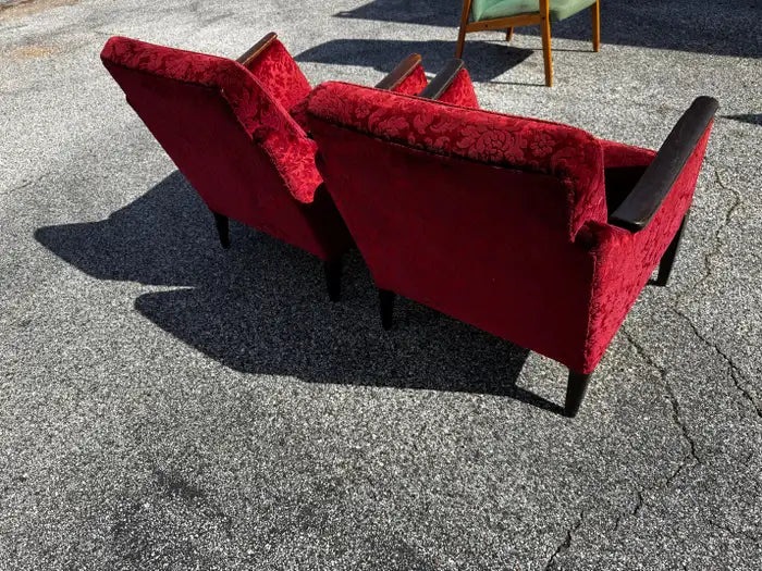 Scandinavian style mid century seating pair