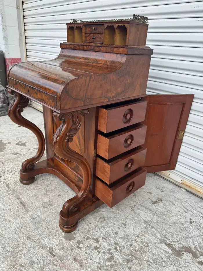 Compact antique writing desk