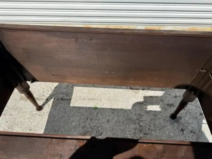 Victorian style buffet cabinet with natural marble surface