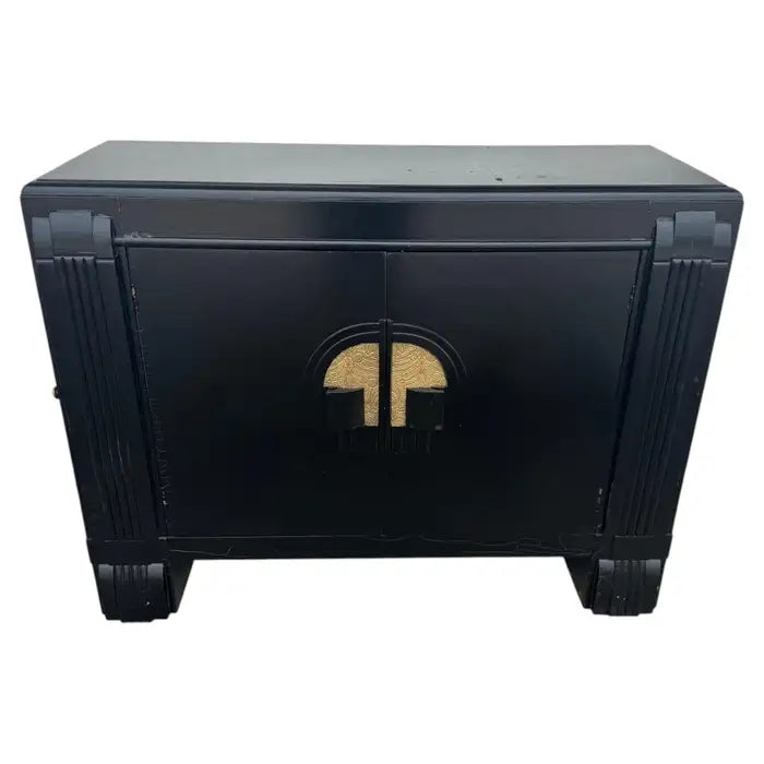 Vintage Art Deco lacquer bar cabinet
