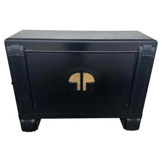 Vintage Art Deco lacquer bar cabinet