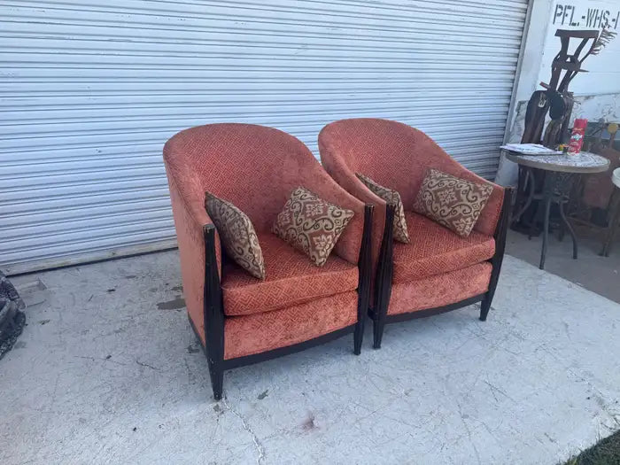 Vintage Art Deco chair with carved fluted legs