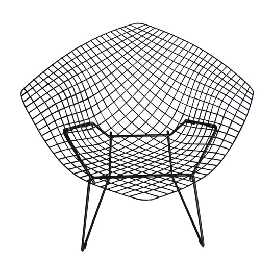 Vintage black Knoll Bertoia diamond lounge chair wire