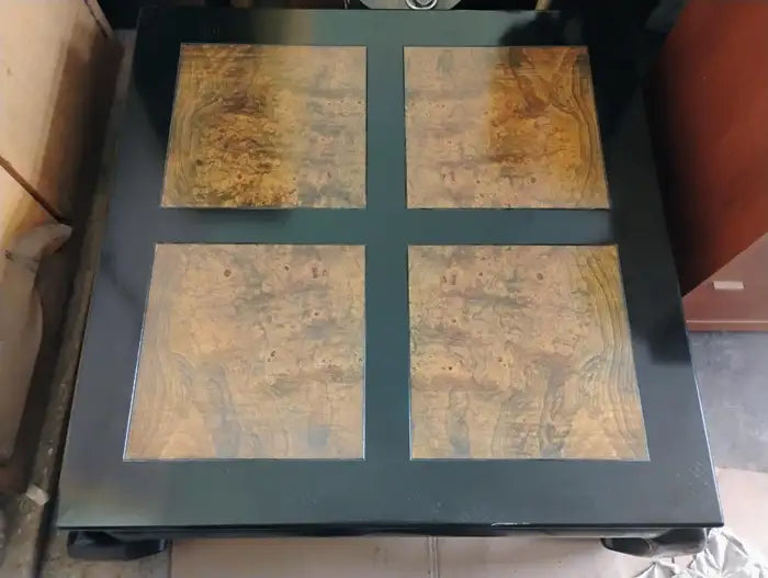 Vintage burl wood living room table