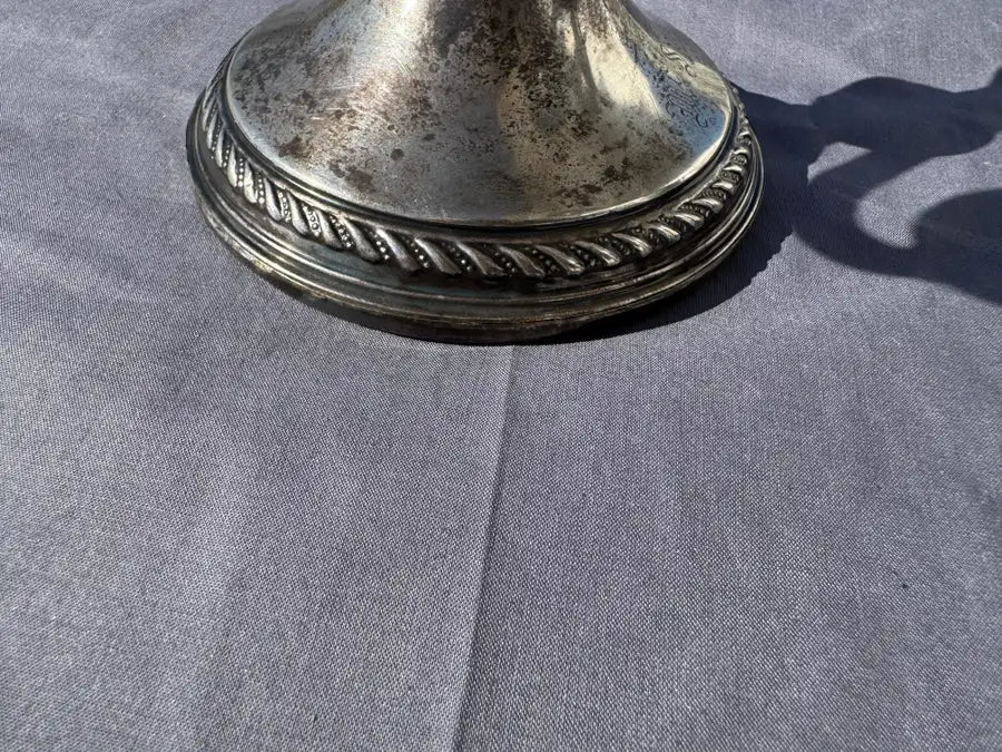 classic sterling candelabra with weighted base design